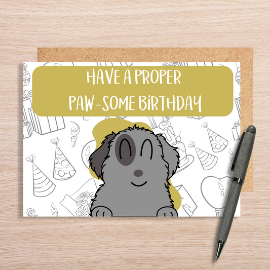 Animal Pun Puppy Birthday Card