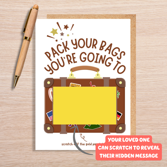 PACK YOUR BAGS (HOLIDAY) SCRATCH OFF CARD
