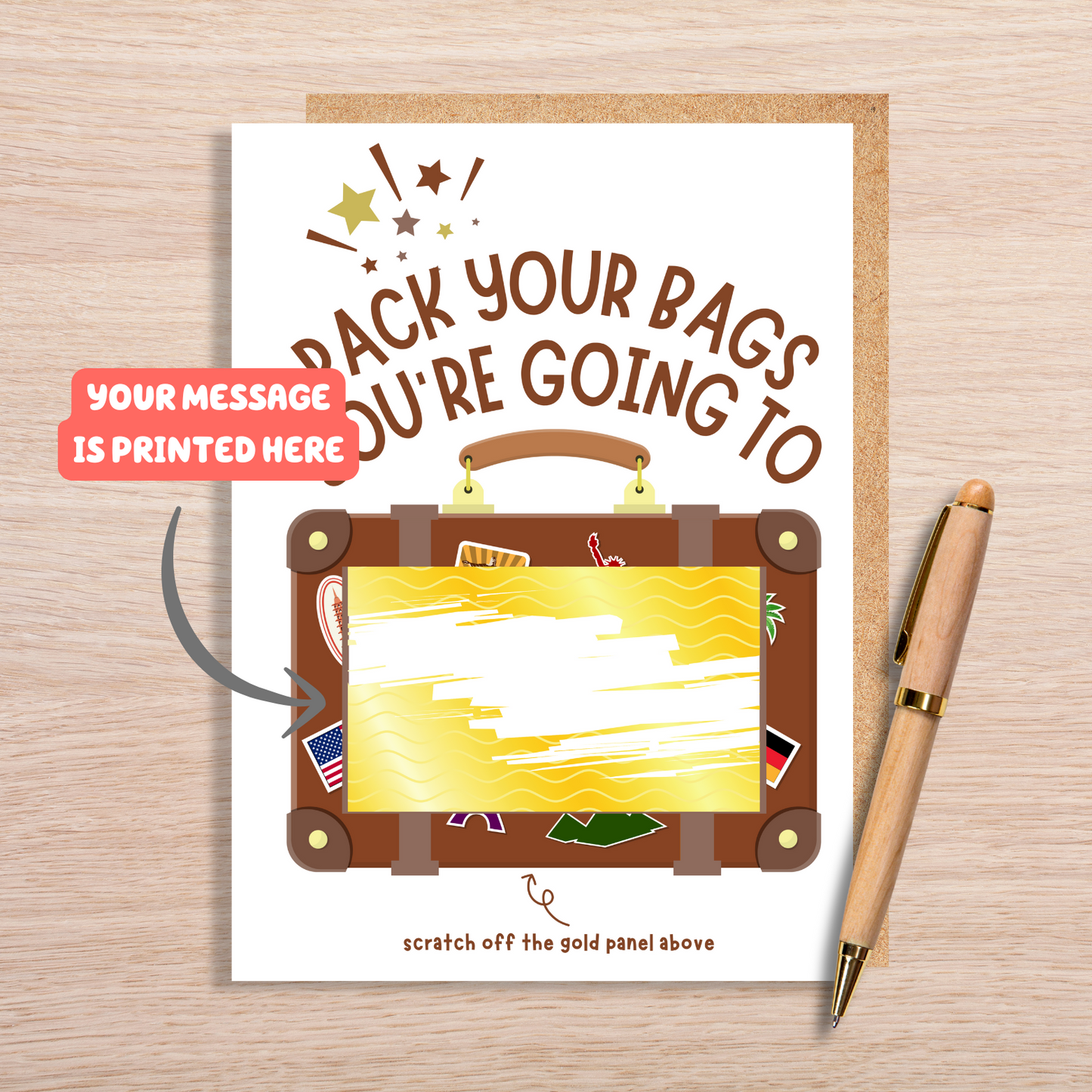 PACK YOUR BAGS (HOLIDAY) SCRATCH OFF CARD