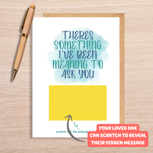 SOMETHING TO ASK YOU SCRATCH OFF CARD