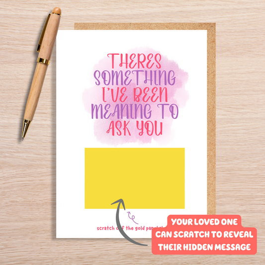 SOMETHING TO ASK YOU SCRATCH OFF CARD